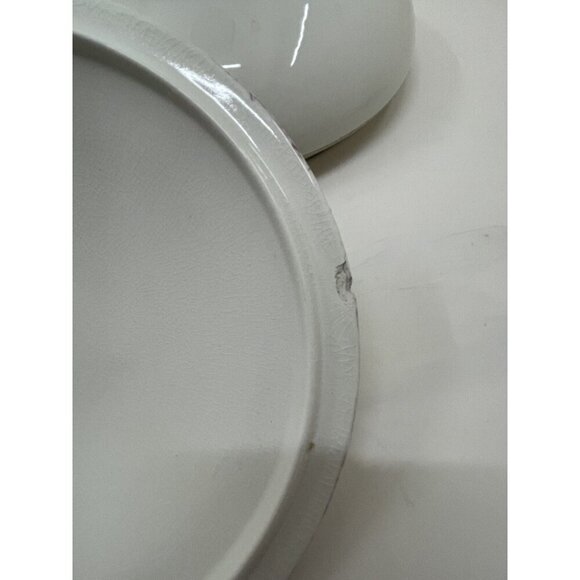 Antique Johnson Brothers Soup Tureen Ironstone with Matching Ladle White - Picture 16 of 16